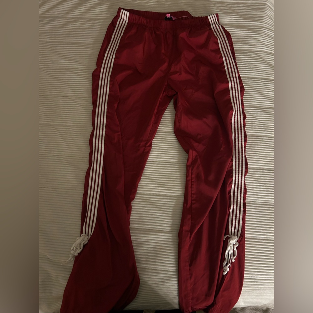 Edikted Burgundy Track Pants